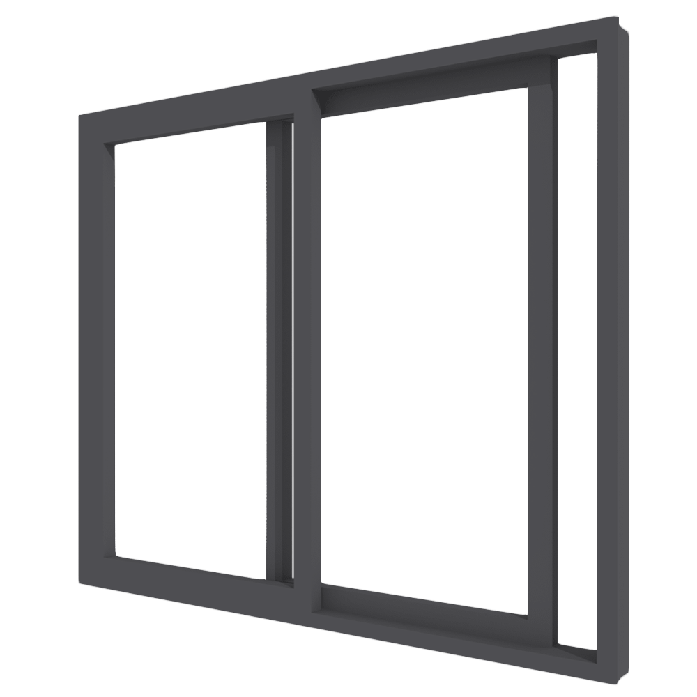 2-delig aluminium schuifraam met strak design en hoge isolatiewaarde van Provix