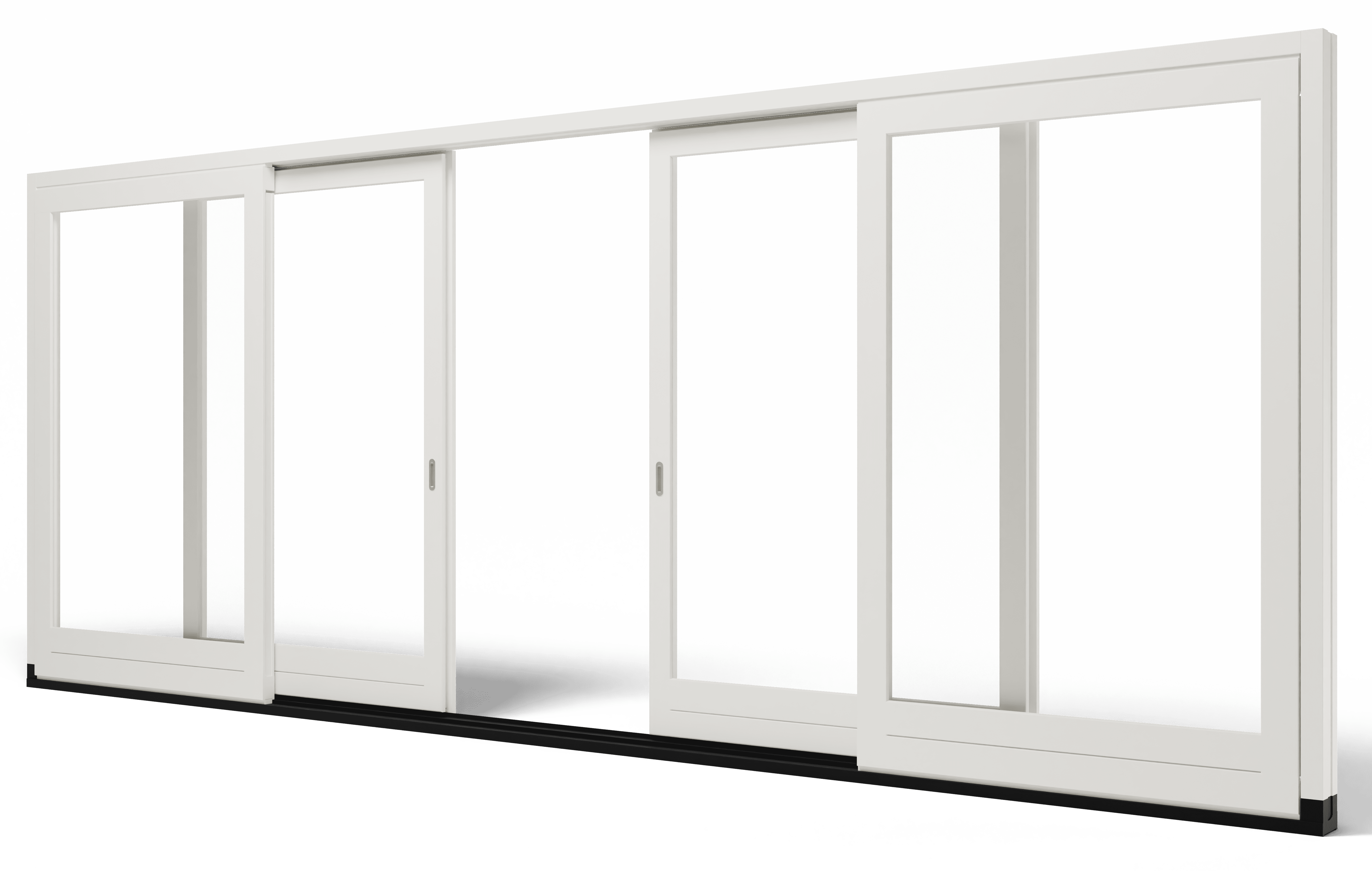 4-delig houten hefschuifraam met grote glaspartijen en natuurlijke uitstraling van Provix